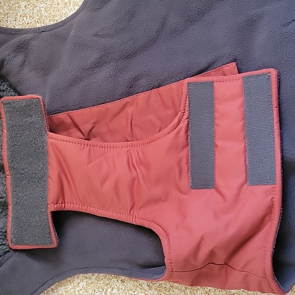 rcpets District Parka coat burnt orange size 14" velcro fasteners  faux fur coll - Picture 7 of 7